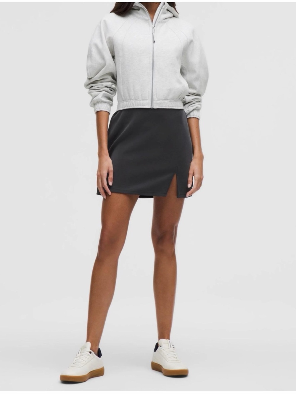 lululemon athletica Softstreme High-Rise Mini Skirt in Charcoal Gray